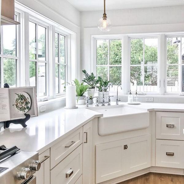 white kitchen in a modern style