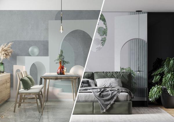 interior design in gray colors