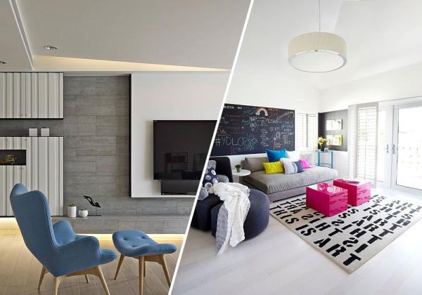 Photo examples of interiors in a modern style