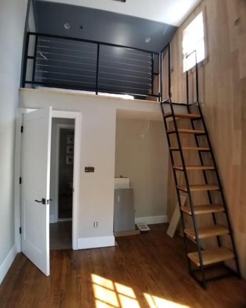 Stairs to the attic in a small house 3063eee910b80d99024919d041ff9ccf