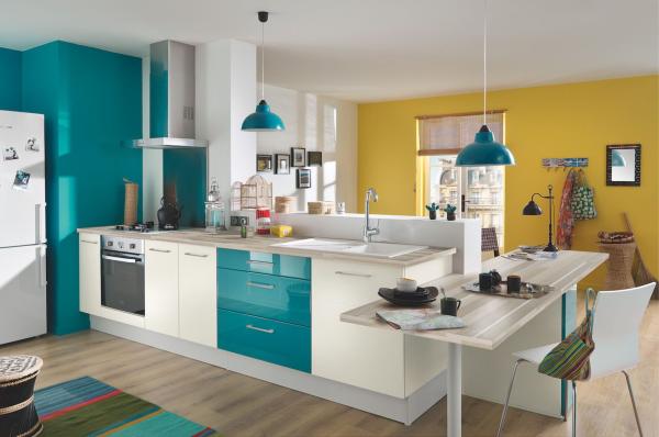 Interesting ideas for turquoise kitchen