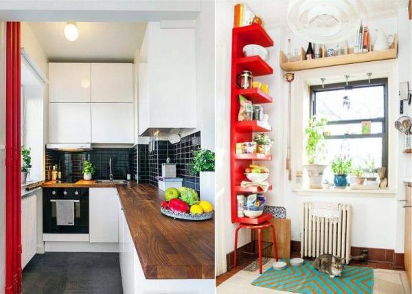 Red kitchen: photos and design rules