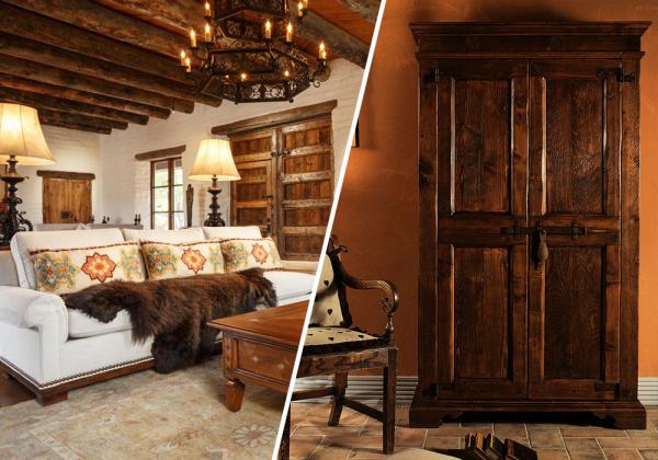 furniture for decorating a room in a rustic style