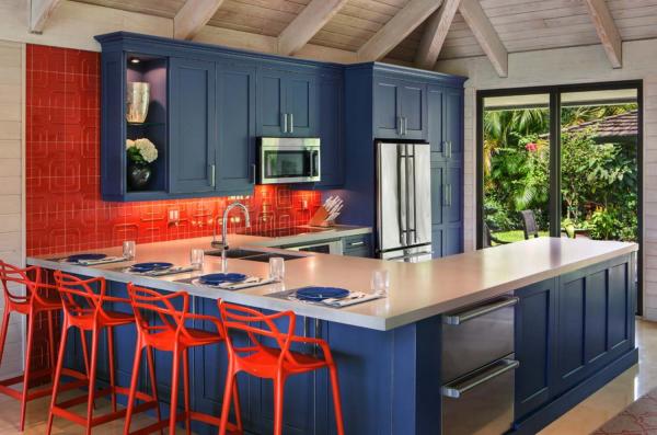 Red kitchen: design rules