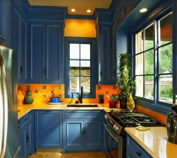 warm and cozy combination of blue and orange