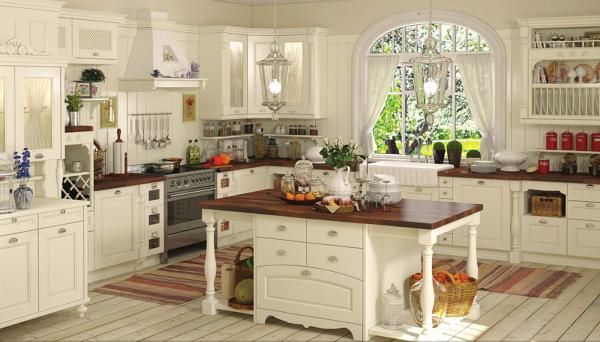 Provence kitchens in bright colors