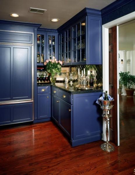 glow blue kitchen design