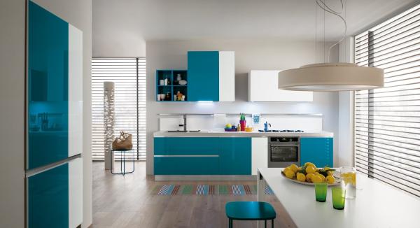 Choosing a style for a turquoise kitchen