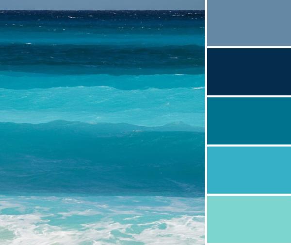 About the variety of shades of blue