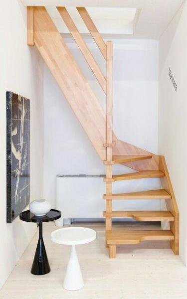 Stairs to the attic in a small house fb58e43c00ff2b4a6a802bd2de9fbc88